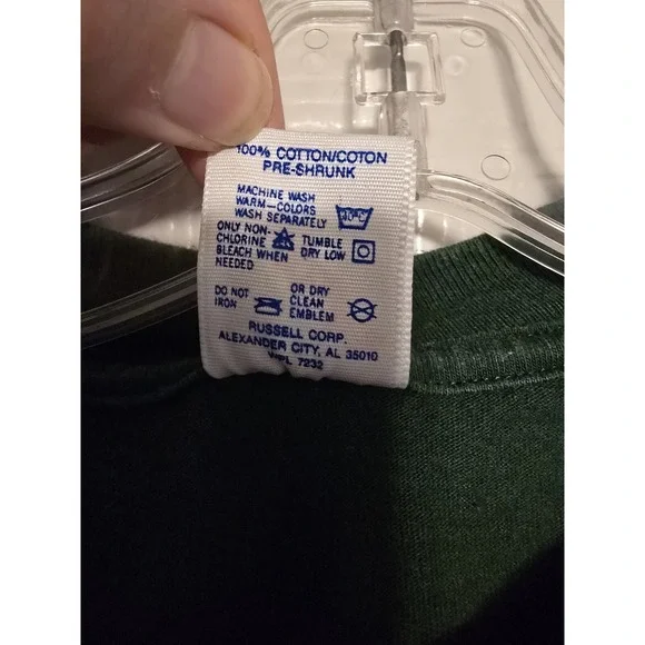 Vintage Jerzees New York City Green Short Sleeve T-Shirt Size Large Made In USA - Picture 9 of 14